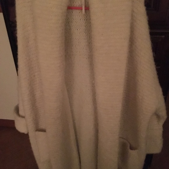 Free People Alpacaangora blend Cream sweatercoat S - Picture 6 of 8